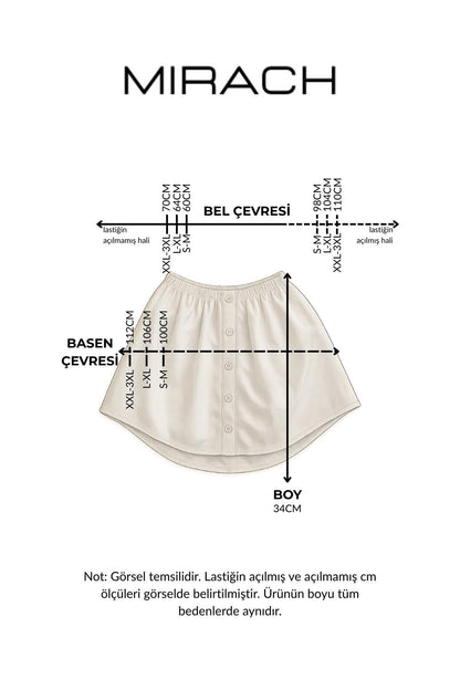 Gömlek Etek - Beyaz