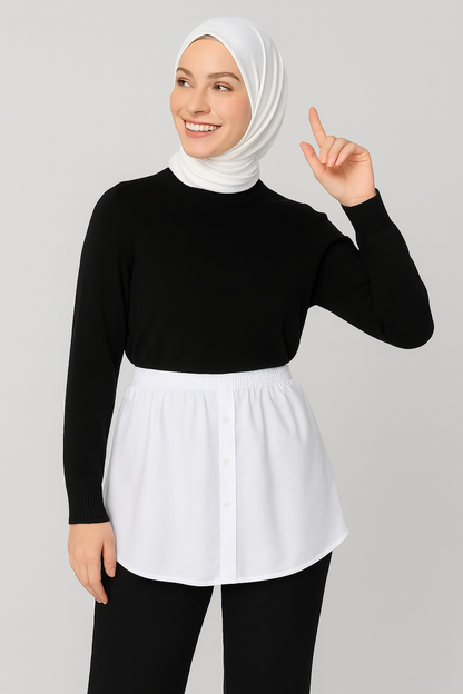 Gömlek Etek - Beyaz