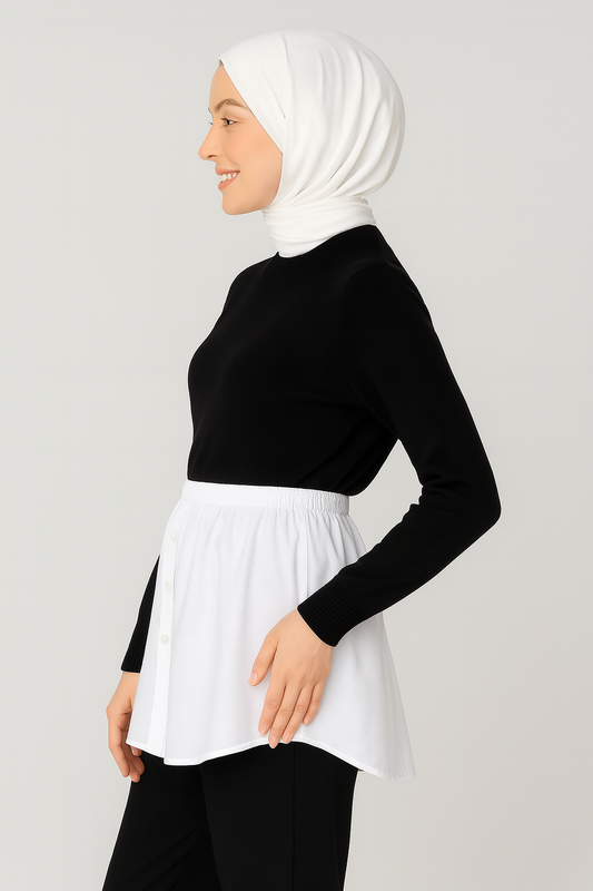 Gömlek Etek - Beyaz