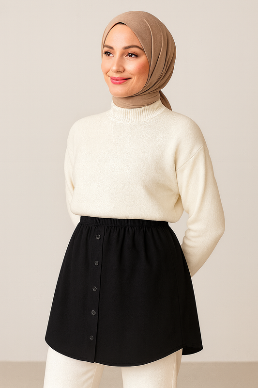 Gömlek Etek - Siyah