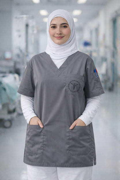 5'li Paket Tek Üst 4 Cepli Scrubs Forma