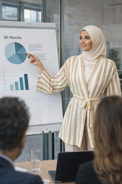 Handwoven Kimono - Green Red