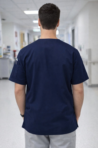 قميص تنظيف من قطعة واحدة - أسود