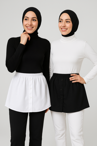 4’lü Paket Gömlek Yaka ve Gömlek Etek Seti