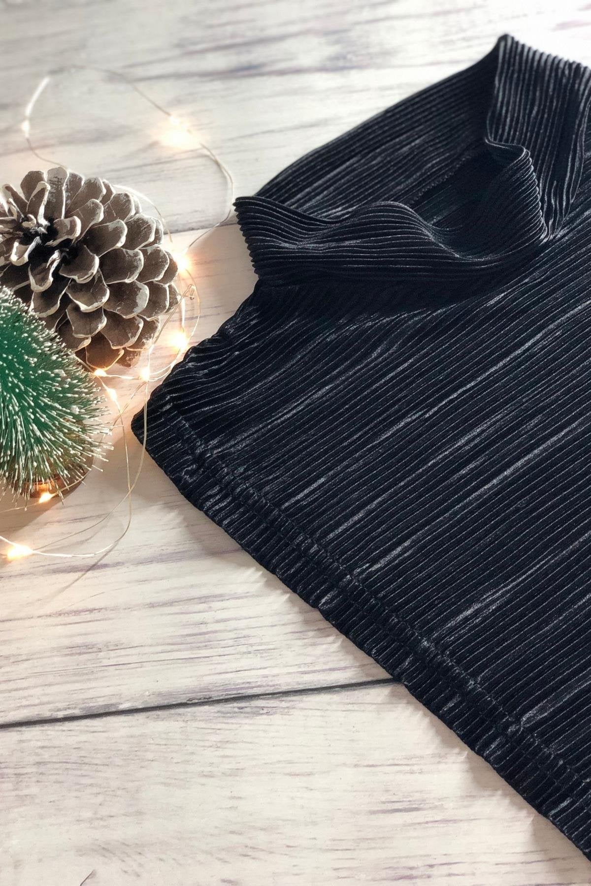 Parlak Kolsuz Boyunluk - Siyah