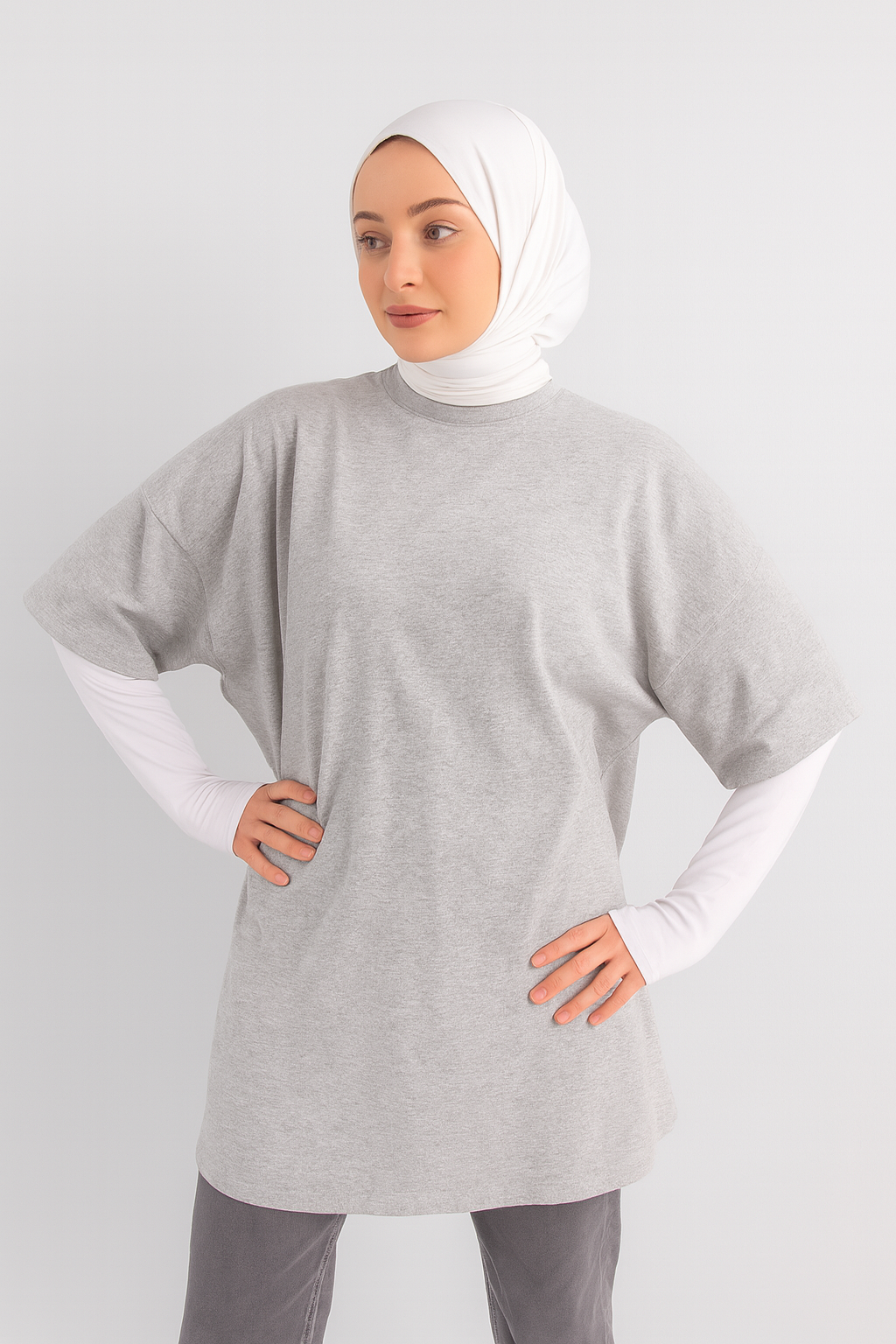 Parmak Detaylı Lastikli Kolluk - Beyaz