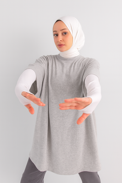 Parmak Detaylı Lastikli Kolluk - Beyaz