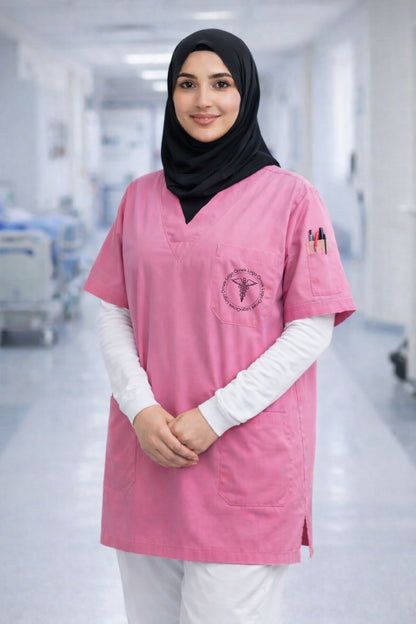 5'li Paket Tek Üst 4 Cepli Scrubs Forma