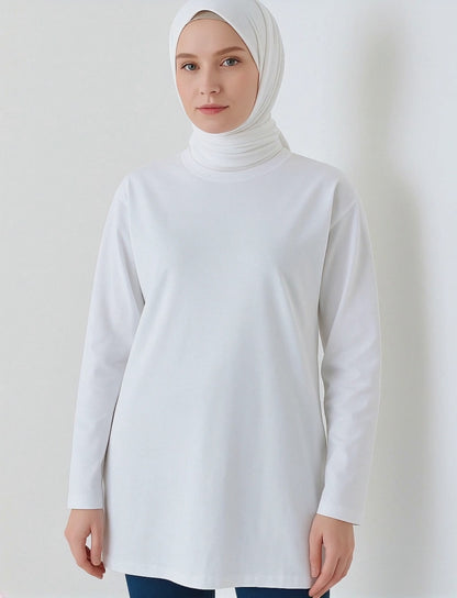 Long-Sleeved Tunic (Bandana Included) - White