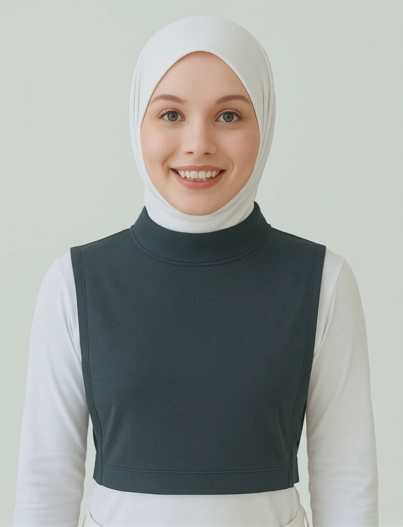 Tesettür boyunluk kolluk seti ile sade ve şık günlük kombin