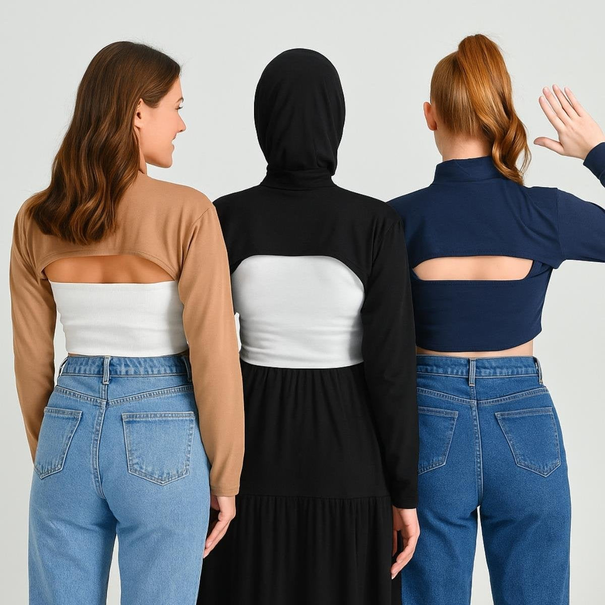 Namaz için kolluk ve tesettür boyunluk pratik kullanım modeli
