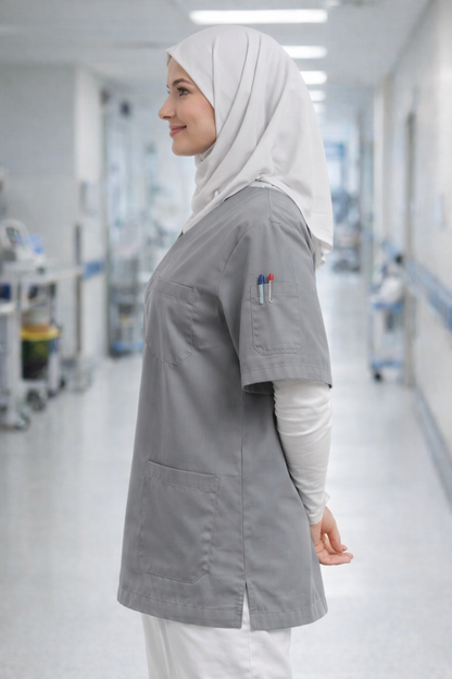 قميص تنظيف من قطعة واحدة - أسود