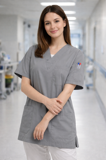 قميص تنظيف من قطعة واحدة - أسود