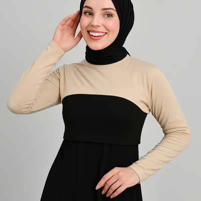 Bej Penye Boyunluklu Kolluk