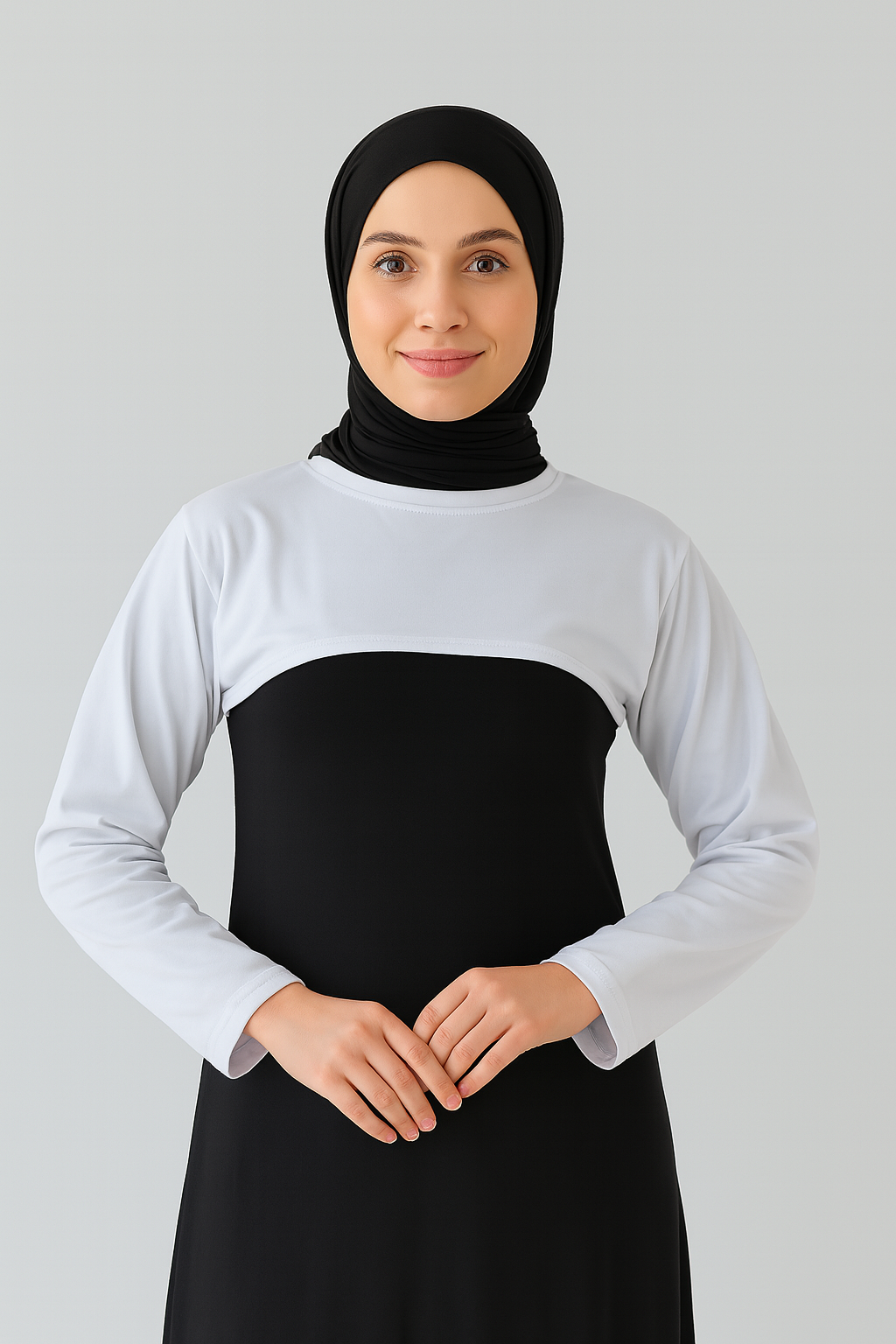 Sıfır Yaka Boyunluklu Kolluk - Beyaz