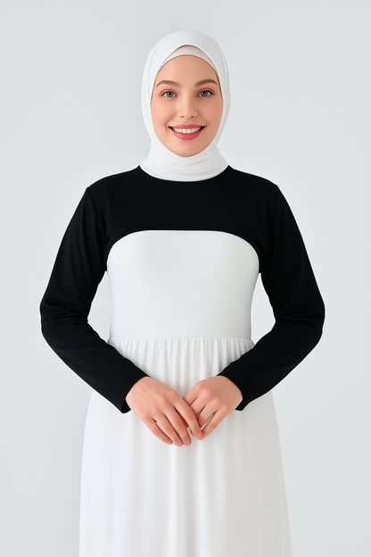 Sıfır Yaka Boyunluklu Kolluk - Siyah