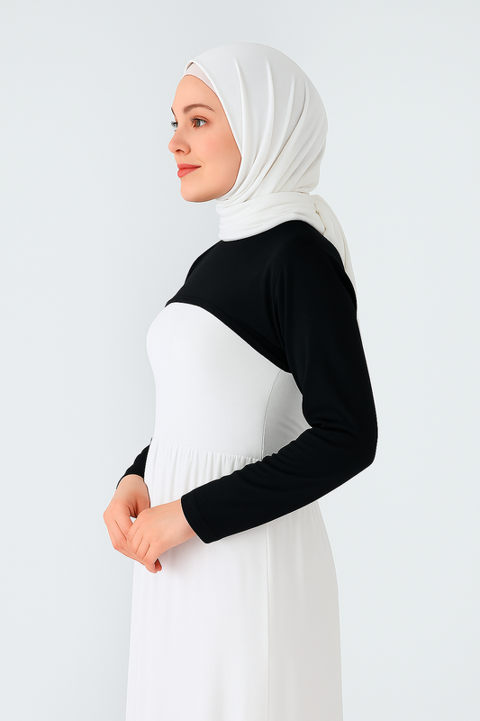 Sıfır Yaka Boyunluklu Kolluk - Siyah