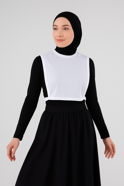 Zero Collar Sleeveless Neck Collar - White