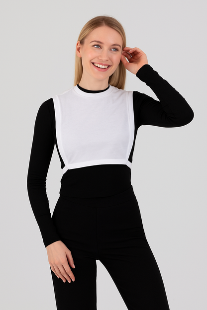 Zero Collar Sleeveless Neck Collar - White