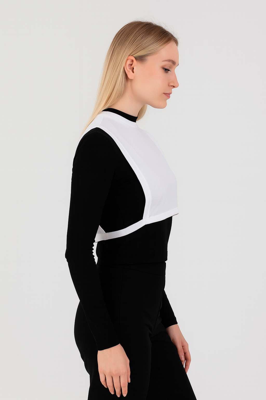 Zero Collar Sleeveless Neck Collar - White