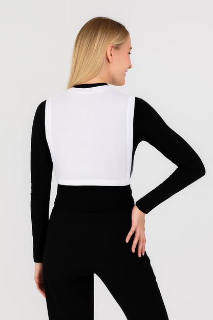 Zero Collar Sleeveless Neck Collar - White