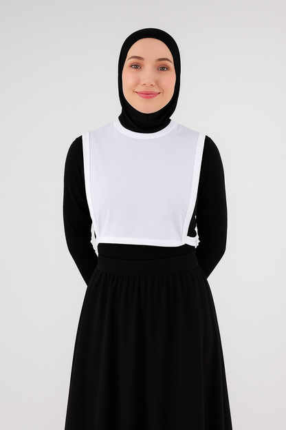 Zero Collar Sleeveless Neck Collar - White