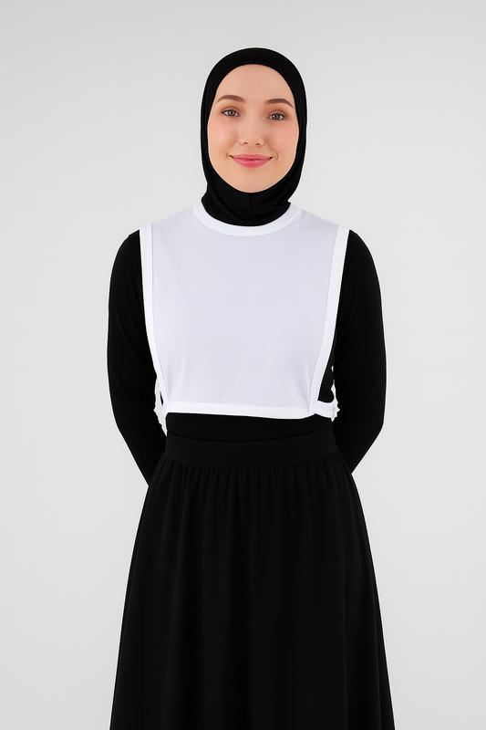 Zero Collar Sleeveless Neck Collar - White