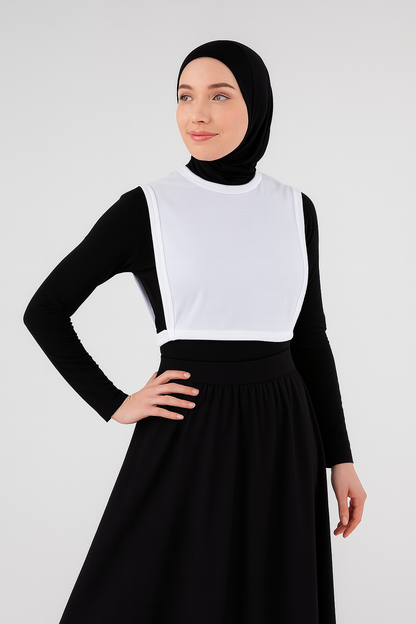 Zero Collar Sleeveless Neck Collar - White