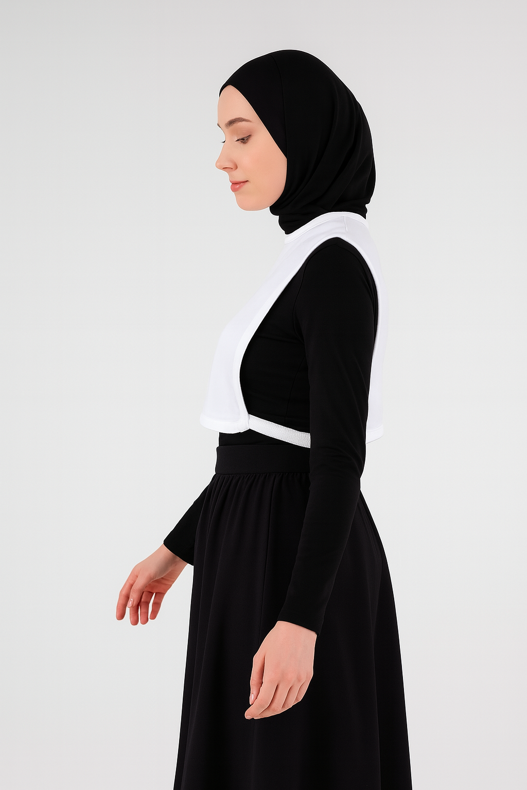 Zero Collar Sleeveless Neck Collar - White