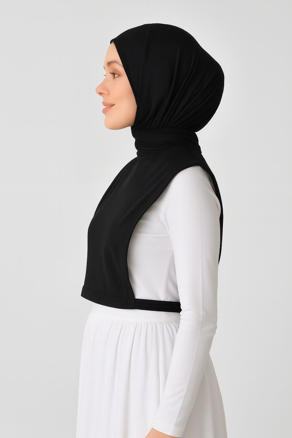 Zero Collar Sleeveless Neck Collar - Black