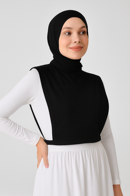 Zero Collar Sleeveless Neck Collar - Black