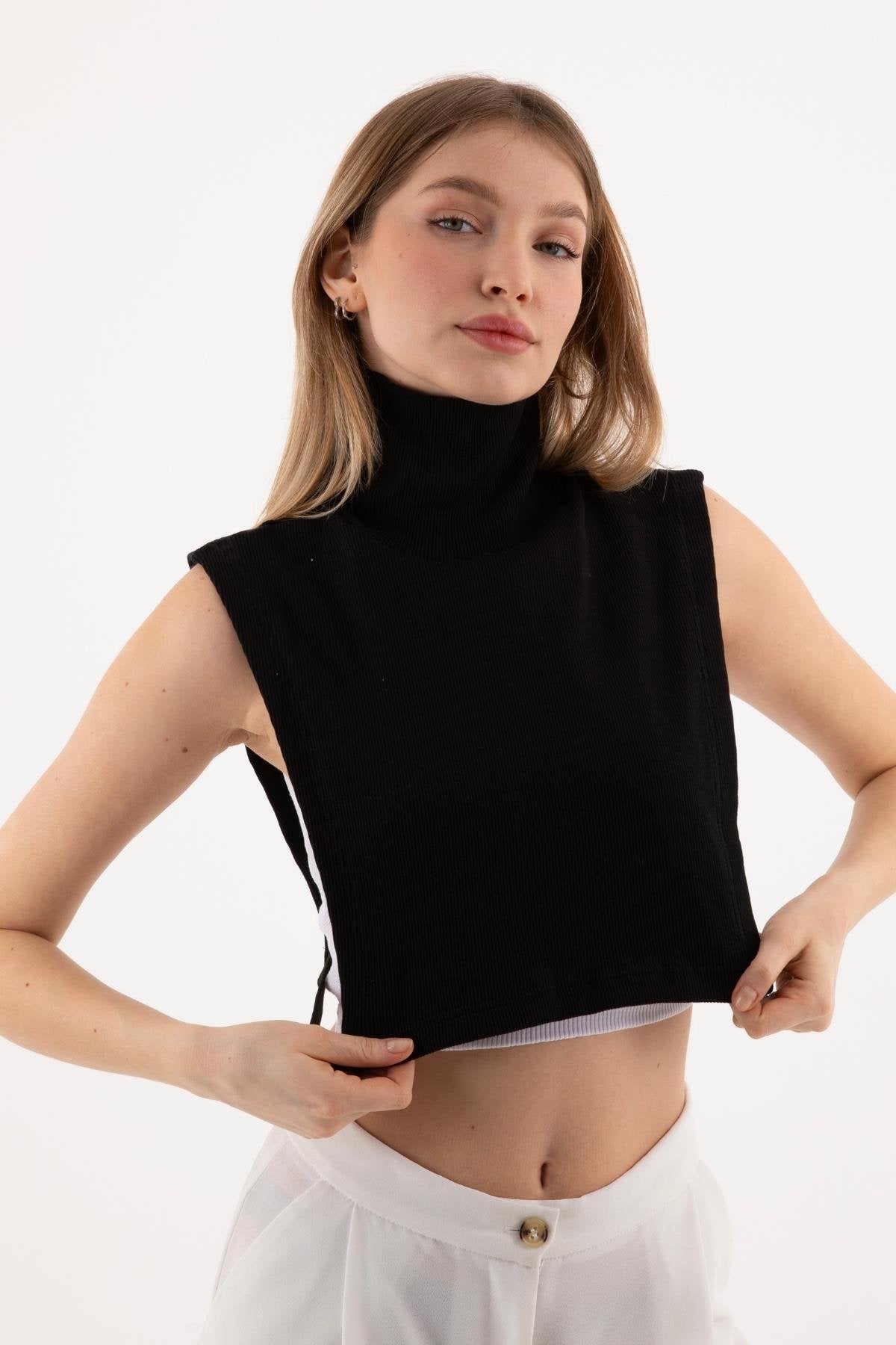 Tam Balıkçı Full Kapalı Fitilli Boyunluk - Siyah