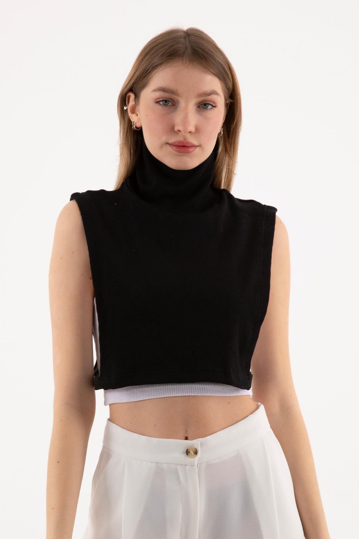 Tam Balıkçı Full Kapalı Fitilli Boyunluk - Siyah