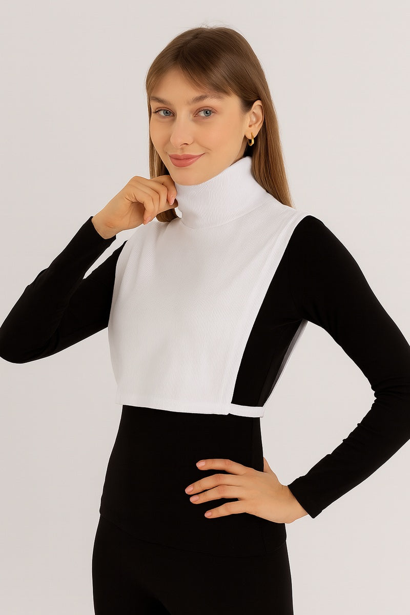 Tam Kapalı Balıkçı Yaka Kolsuz Boyunluk Modeli