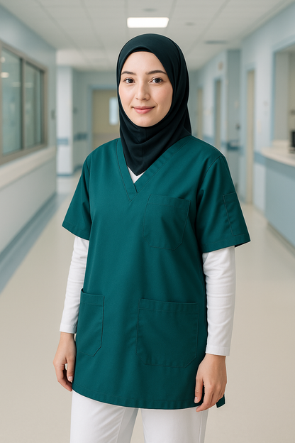 قميص تنظيف من قطعة واحدة - أسود