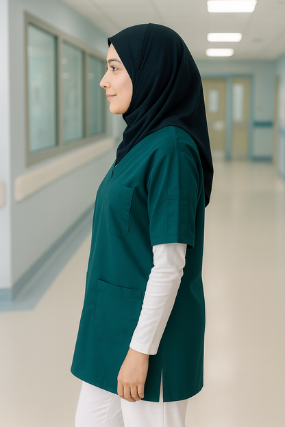 قميص تنظيف من قطعة واحدة - أسود