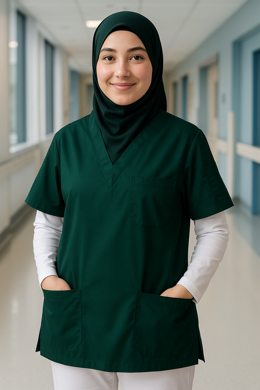 قميص تنظيف من قطعة واحدة - أسود