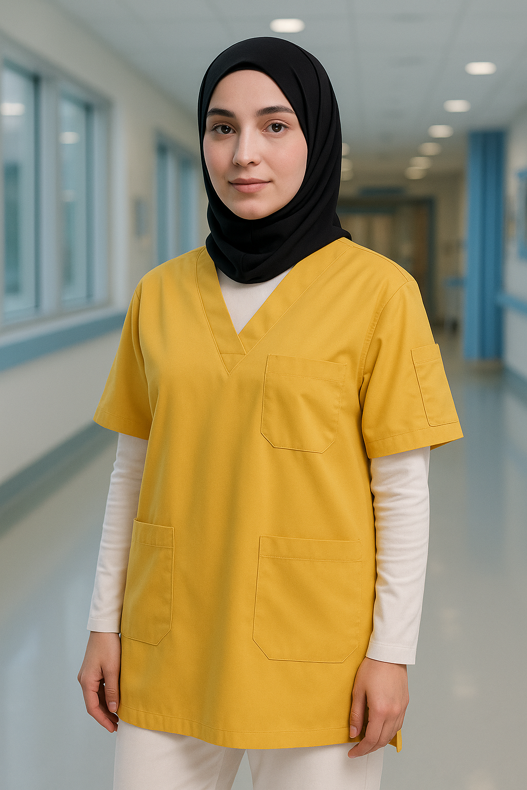 قميص تنظيف من قطعة واحدة - أسود