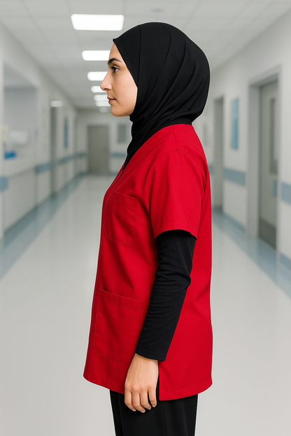 قميص تنظيف من قطعة واحدة - أسود