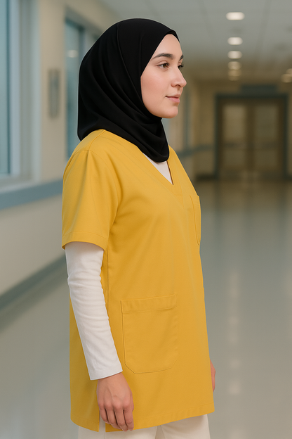 قميص تنظيف من قطعة واحدة - أسود