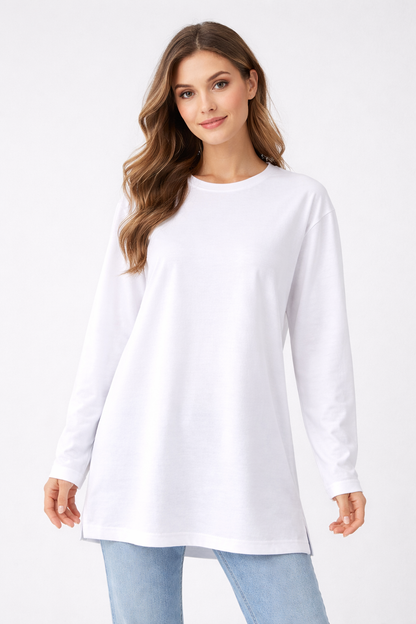 Long-Sleeved Tunic (Bandana Included) - White