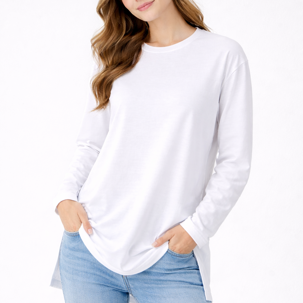 bayan tesettür tunik beyaz sade şık tunik modeli