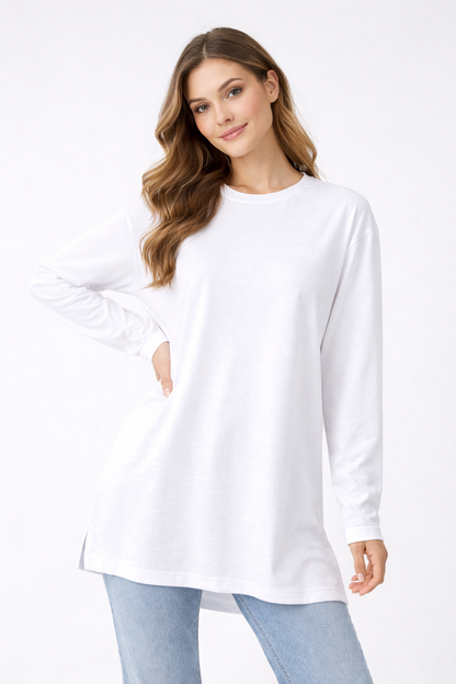 Long-Sleeved Tunic (Bandana Included) - White