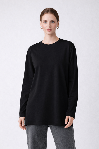 Long-Sleeved Tunic (Bandana Included) - Black