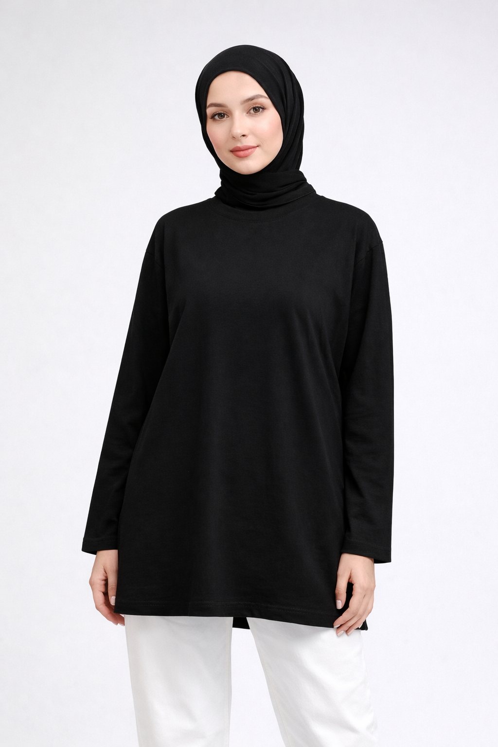 Long-Sleeved Tunic (Bandana Included) - Black