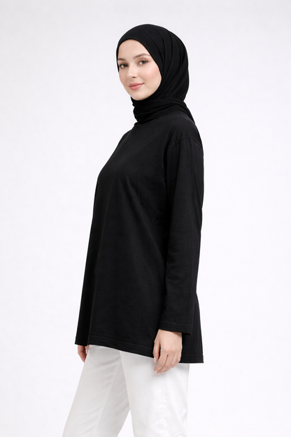 Long-Sleeved Tunic (Bandana Included) - Black