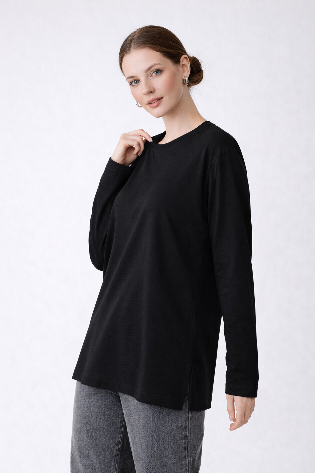 Long-Sleeved Tunic (Bandana Included) - Black
