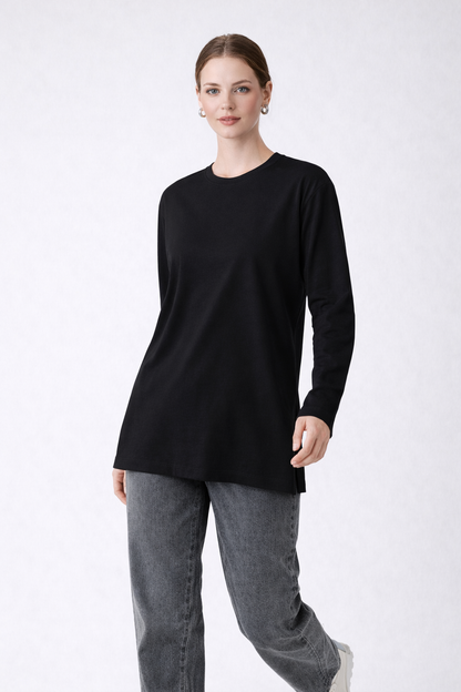 Long-Sleeved Tunic (Bandana Included) - Black